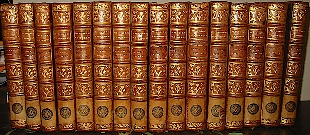 (Georges-Louis Leclerc) Comte de Buffon Histoire naturelle, générale et particulière... Nouvelle edition. Tome premier, premiere Partie (Tome premier, seconde Partie. Tome second, premiere Partie. Tome second, seconde Partie. Tome troisième, premiere Partie. Tome troisième, seconde Partie. Tome quatrieme, premiere Partie. Tome quatrieme, seconde Partie 1775 A Paris Hotel de Thou, rue des Poitevins